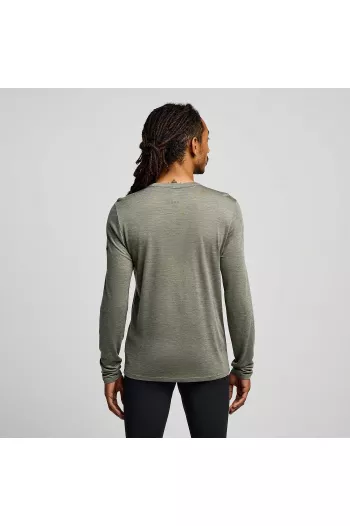 Чоловічий лонгслів Saucony PEREGRINE MERINO LONG SLEEVE